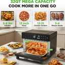 NutriChef 32 Quart Air Fryer & Oven | Digital Airfryer with 20 Presets, Dual Cook, Rotisserie, Bake & More | Multi-Function Convection Countertop Oven | Large Capacity | 18" x 17" x 14 | Black