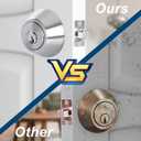 Double keyed Deadbolt Lock - Keyed on Both Sides, 2-Way Adjustable Cylinder Deadbolt (Privacy/Passage), Satin Stainless Steel (Silver, Single Cylinder) (Silver, Double Side)