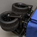 BEAU JARDIN Folding Push & Pull Beach Wagon 500 lbs Collapsible Foldable Wagons with Push Handle All Terrain Wheels Grocery Utility Camping Sports Garden Wagon Cart Blue (Extra Large)