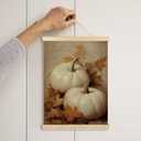 BCUANGD Vintage Fall Wall Art - Autumn Wall Decor Poster Hanger with Wood Frames, Retro Pumpkin Maple Leaf Wall Hanging Canvas Decor for Farmhouse Home Bedroom, 12x16 Inches