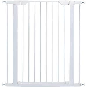MidWest Homes for Pets 39-Inch High Walk-Thru Pressure Mounted Steel Dog Gate, Expands to 38 Inches Wide, Includes 3-inch Extensions, White
