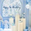 Cylinder Stands for Party 5 Pcs Round Pedestal Stand Foldable Cardboard Columns Cylinder Tables for Parties Baby Shower Birthday Wedding Pillars Display Decoration