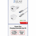 ZGear Power Plus Charging Essentials 3 Pc Kit 7.5Watt 4Ft