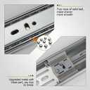 LONTAN 5 Pairs 20 Inch Soft Close Drawer Slides Side Mount Heavy Duty Cabinet Drawer Glides Ball Bearing Full Extension Kitchen Cabinet Rails 100 LB Capacity