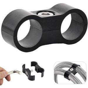 Hose Separator Clamps 10 Pack, AN8 Fuel Line Mounting Clamps 16.7mmfit for Fuel Line, Oil Line, Brake Line ABS+PC