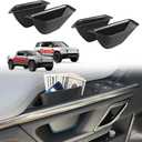 BestEvMod 4PCS Front & Rear Door Side Storage Organizer fit for Rivian R1T/R1S 2025 2026 Gen2 Interior Accessories Inner Door Handle Storage Box Insert Tray ABS Material Anti-Scratch (Drop-in)