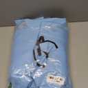 Mens Tuxedo Suits Slim Fit 3 Piece Wedding Prom Party Business Blazer Double Breasted Vest and Pants with Bow Tie (XX-Large, Light Blue)