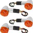 MOTOQUEEN for Kawasaki Vulcan VN 1500 1600 1700 2000 800 900 Motorcycle Turn Signal Lights Bolt 10mm 12V Front and Rear Amber 4PCS