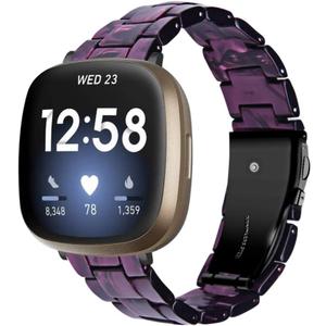 Resin Band Compatible for Fitbit Versa 4/Sense 2 Replacement Band Strap Breathable Bracelet Band for Fitbit Versa 4 Smartwatch Accessories