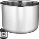 Upgraded Stainless Steel Inner Pot for Instant Pot 6 QT, Replacement Pot for Instant Pot 6 Quart, 304[18/8] stainless steel thickened design, 0 Coating, Non-Toxic (No Teflon)