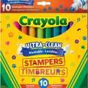 Crayola Ultra- Clean Washable Stampers Markers, Count of 10/Package