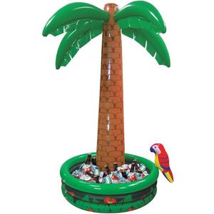 Inflatable 6 Foot Palm Tree Cooler, White, One Size