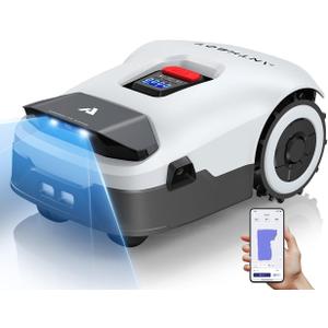 Genie600 Robot Lawn Mower - NO Wire, Full Band RTK+4-Eye Vision Robotic Lawnmower for 0.23 Acre, Auto Mapping, Multi-Zone Management, Accurate Obstacle Avoidance, Intelligent Path Planning