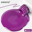 4 x JODSONE Dark Purple Swirl Nail Art Liner Gel Polish,10ml Classic Color 3D Nail Art Pens Effect Nail Print Design with Thin Brush for French Tips Manicure Painting DIY at Home - LB17