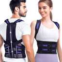Kepwaa Posture Corrector for Women and Men, Upgraded Full Back Brace Support, Adjustable Shoulder Straightener for Improving Back Posture, Relief for Upper and Lower Back, Lumbar, Neck, Shoulder Pain, Size: L