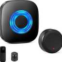 Wireless Doorbell Chime Compatible with Blink Video Doorbell (1st & 2nd Gen), Video Doorbell Extender Kit with Sleek Round Wired Transmitter & Plug-in Receiver, 656ft Range, 58 Melodies, Black