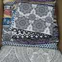 WONGS BEDDING Boho Quilt Set King Size, Purple Bohemian 3 Pieces Quilt Sets, Lightweight Bedspread Coverlet Bedding Set for All Season (103"x90")