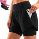 Bikewa Women's Mountain Bike Shorts 4D Padded Cycling Riding Biking Bicycle Biker Cycle Shorts for Women Zipper Pockets (Medium, Black)