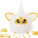 Furby Gold Glam Interactive Plush Toys for 6 Year Old Girls & Boys & Up, Voice Activated Animatronic, Speaks English & Furbish, White 