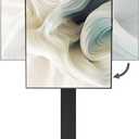 FITUEYES Rolling TV Stand - Portable Mobile TV Cart on Wheels for 32 to 65 70 75 Inch TVs, Landscape to Portrait Rotating and 40Swivel, Height Adjustable TV Cart Rolling TV Stand Hold Up to 88 Lbs (Black)