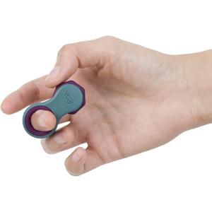 Yogi Fidget Toy for Adults & Kids  Sensory Stress Relief Spinner with 5 Silicone Finger Rings  Quiet Desk Fidget for Focus at Work, School & Travel (Aurora) (Turquoise-purple)