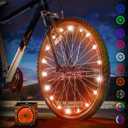 Activ Life LED Bike Wheel Lights with Batteries Included! Get 100% Brighter and Visible from All Angles for Ultimate Safety & Style (1 Tire Pack) (Orange)