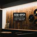 Vintage Bar Wall Decor Sign - 'Bar Open' for Home Bar, Club, Kitchen - Fun Gift for Beer Lovers, 8x12 Inch (Multicolor-9136)