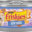 Purina Friskies Shreds Turkey and Cheese Dinner in Gravy High Protein Wet Cat Food - (Pack of 24) 5.5 oz. Cans (EXP 07/26/28)