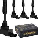 Set of 4 Ignition Coil Pack fits for 2013 2014 2015 2016 2017 2018 2019 Chevy Malibu Impala Colorado Cadillac ATS CTS GMC Canyon Buick Regal Verano 2.5 2.0 Coil Packs Replaces# UF680