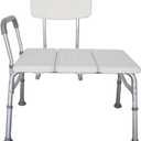 Winado Tub Transfer Bench for Bathtub with Backrest & Padded Armrest, Supports up to 330 lbs Aluminium Alloy Bath Chair Seat, White
