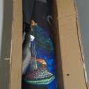 nuveti Yoga Mat Print Extra Thick TPE Non Slip Fitness Exercise Mat with Carrying Bag,72"x24" Extra Thick 6MM Exercise & Workout Mat for Yoga, Pilates Fitness and Floor Exercises (Peacock)