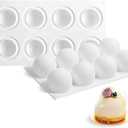 3D Ball Shape Sphere Silicone Molds,Baking Mold for Mousse Cake,Silicone Mold for Baking Cakes, French Dessert for Pastry Chocolate,Soap and Ice Cream