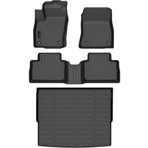 Auxko All Weather Floor Mats Cargo Mat Fit for 2026 2025 Nissan Kicks TPE Liners Accessories All Season Guard Odorless Anti-Slip Floor Mats Cargo Mat for Nissan Kicks Black