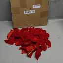 Christmas Decorations - Christmas Bows - 24 Pcs 7 x 6 inch Medium Red Velvet Bows for Christmas Tree - Burgundy Xmas Ribbon Ornaments - Home Decor for Wreath Garland Gift Wrapping Crafts Wedding Party