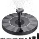 AISITIN Solar Bird Bath Fountain Pump, Solar Fountain Pump for Bird Bath with 6 Nozzles, Solar Powered Water Fountain Pump for Garden, Ponds, Pool, Fish Tank and Outdoor, 1.5W, 1.5W-New (Black03)