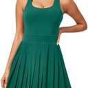 Heathyoga Tennis Dresses for Women with Shorts and Bra Athletic Dress for Women Workout Dress with Pockets for Golf, M