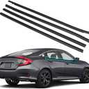 4 PCS 72450-TEA-T01 Door Weatherstrip Outside Trim Seal Belt Compatible with 2016-2021 Honda Civic Sedan, Replaces # 72410-TEA-T01, 72910-TEA-T01, 72950-TEA-T01
