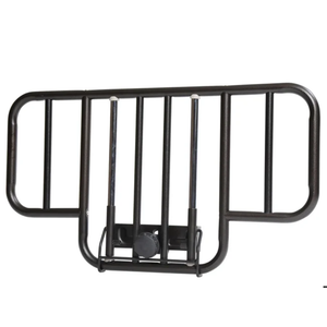 No Gap Half Length Side Bed Rails with Brown Vein Finish, 1 Pair