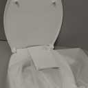 LUXE TS1008E Elongated Comfort Fit Toilet Seat with Slow Close, Quick Release Hinges, and Non-Slip Bumpers (White)