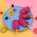 WMKGG Popsicle Silicone Molds Set, 2 PCS Ice Cream Molds with 50 Wooden Sticks for Cake Pop, Ice Pop, Cakesicles (Standard Size/Pink)