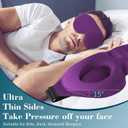 ZGGCD Sleep Mask for Side Sleeper, Light Blocking Sleeping Eye Mask for Women Men, 3D Contoured Cup Night Blindfold, Luxury Eye Cover Eyeshade with Adjustable Strap for Travel, Nap, Purple