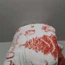 Exclusivo Mezcla Christmas Queen Comforter Set, 3 Pieces Reversible Winter Bedding Comforters Queen Size with Rust Red Printed Trees Reindeer Wreaths Pattern