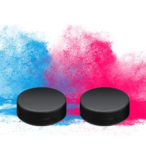 Hockey Puck Gender Reveal Party - Exploding Pink and Blue Ice Hockey Pucks Boy or Girl Gender Reveal Party Supplies (2 Pack)