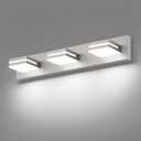 SineRise LED Modern Bathroom Vanity Light Fixtures (3-Light, 24-Inch), Brushed Nickel Modern Acrylic Bathroom Wall Lighting Fixtures Over Mirror (Cool White 6000K)
