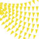 Tatuo 820 ft 500 Pcs Pennant Banner Flag String Hanging Triangle Bunting Flag for Carnival Party Outdoor Events Birthday Classroom Decoration(Yellow)