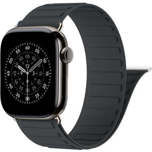 Patented Magnetic Link Sport Band Compatible with Apple Watch Bands Men 44mm 45mm 46mm 49mm 42mm 41mm 40mm 38mm Women, Nylon Sport Loop Strap for iWatch Ultra 3 2 1 SE Series 11 10 9 8 7 6 5 4 3 2 1
