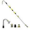 Buyplus 16FT(24FT Reach) Telescopic Gutter Cleaning Tools from The Ground, Rain Gutter Cleaners Tool with 360°Rotatable Metal Nozzle, Extension Pole, Hose Attachment, Watering Wand for Garden Hose