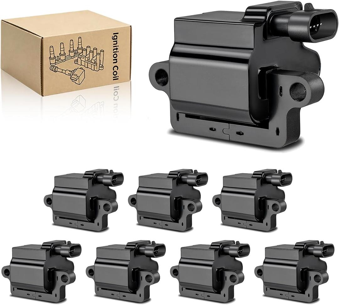 Ignition Coil Packs Set of 8 Compatible with Chevy Silverado Suburba Tahoe, Cadillac, GMC Sierra Yukon 4.8L 5.3L 6.0L - Replaces UF271