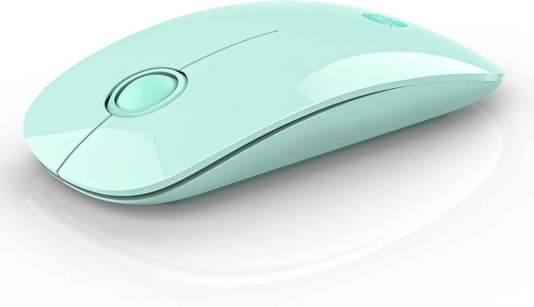 RAPIQUE R306 Wireless Mouse, Green, Bluetooth, USB, 480 hours battery life, 1600 DPI, Compatible with Windows, MacOS, Chromebook, Surface Pro, Laptops, PCs, and Computers