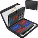 Hontom Accordion File Organizer,13 Pockets Fireproof Expanding File Folder with Multi Pockets,Portable Business Fire Safe Storage Document Organizer Folder with Zipper for Documents and File (Black)